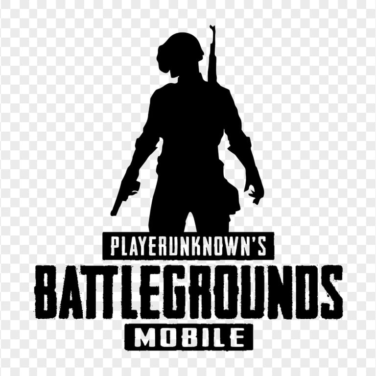 PUBG Mobile Battlegrounds Black Silhouette Logo