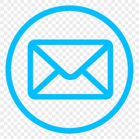 HD Mail Email Address Round Outline Blue Icon Transparent Background