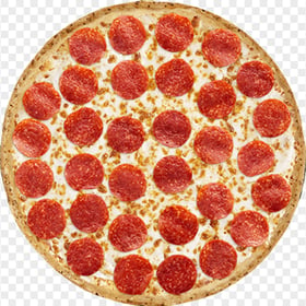 Salami Pizza Round Italian Food Transparent Background