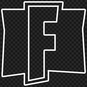 HD Fortnite White Outline F Logo Letter PNG