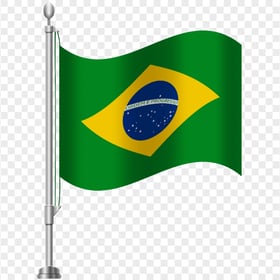 HD Brazil Flagpole Transparent Background