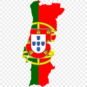 Portugal Flag Map Transparent Background
