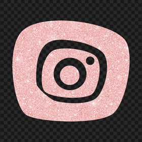 Rose Gold Glitter Instagram Clipart Icon