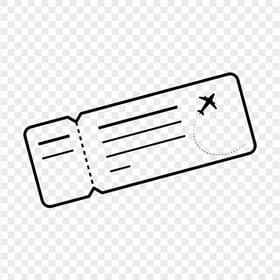 Airline Outline Black Ticket Icon Logo PNG