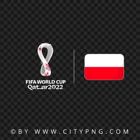 Poland Flag With Fifa Qatar 2022 World Cup Logo PNG