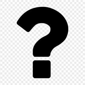 Black Simple Question Symbol Icon PNG