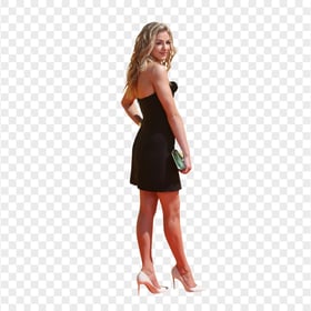 Chloe Lukasiak black dress with heels