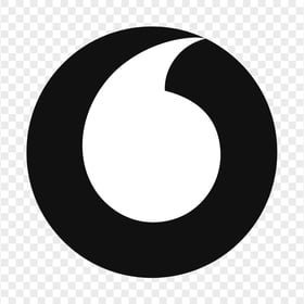Vodafone Black & White Logo Icon PNG