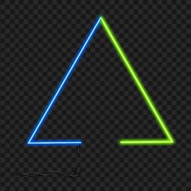 HD Neon Blue And Green Aesthetic Triangle PNG