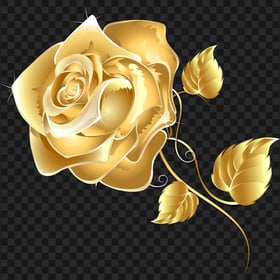 HD Gold Rose Flower Luxury PNG