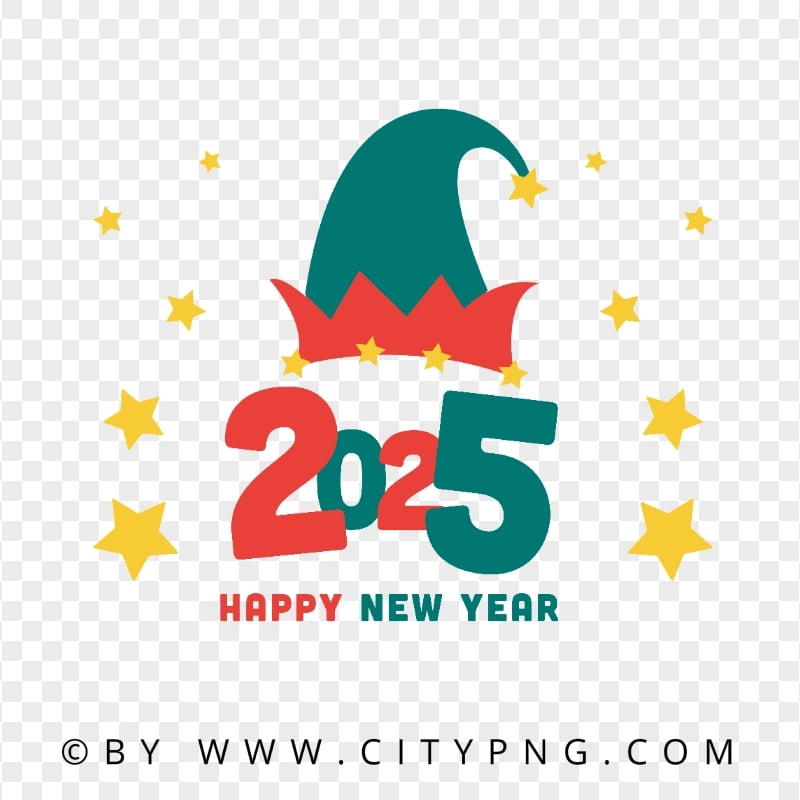 Transparent HD 2025 Vector Happy New Year Citypng