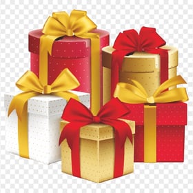 HD Christmas Holiday Gifts Boxes Transparent PNG