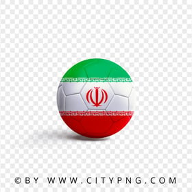 HD Soccer Ball With Iran Iranian Flag PNG