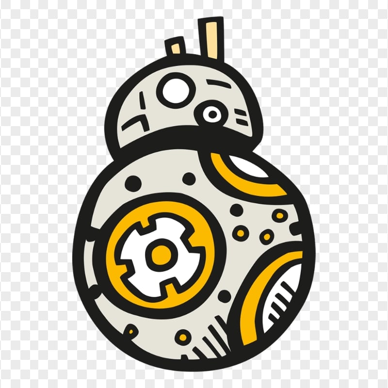 BB 8 Robot Cartoon Illustration