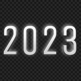 FREE White 3D 2023 Text PNG