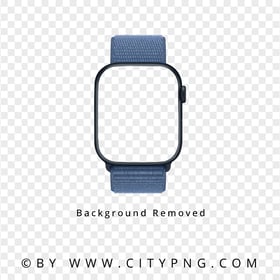 Apple Watch Series 9 Midnight Front View Mockup HD PNG