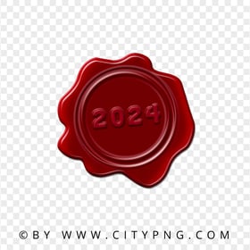 2024 Number Red Seal Wax Stamp FREE PNG