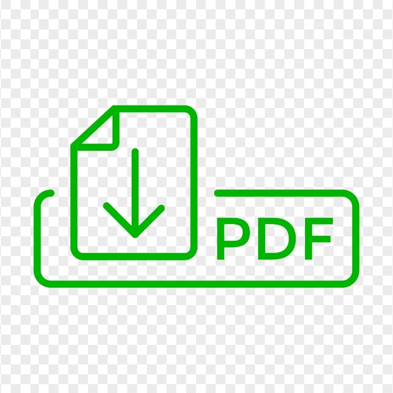HD PDF Download Green Outline Button Icon Logo PNG | Citypng