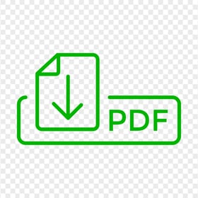 HD PDF Download Green Outline Button Icon Logo PNG