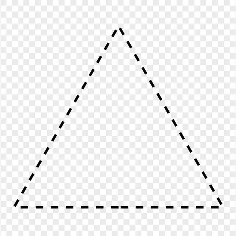 HD Black Dashed Triangle PNG