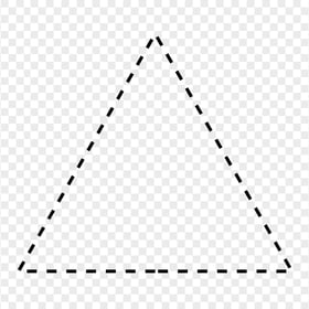 HD Black Dashed Triangle PNG