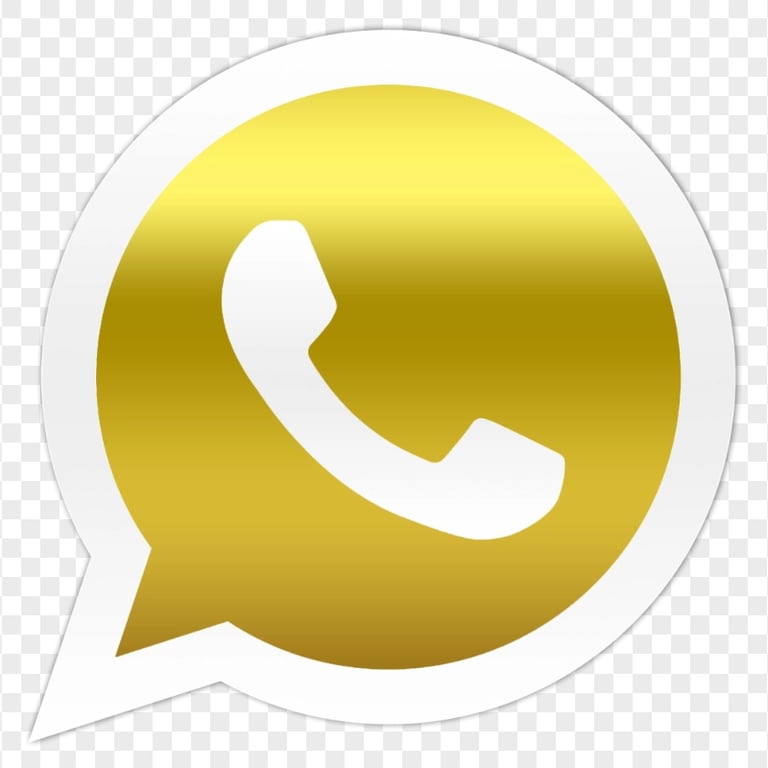 HD Golden Gold Official Whatsapp Wa Watsup Logo Icon PNG