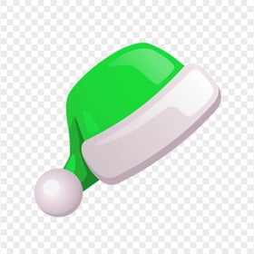 HD Flat Green Christmas Santa Claus Hat Illustration Icon PNG