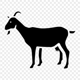 HD Goat Black Silhouette Side View PNG