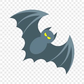 Cartoon Gray Bat Open Wings Fly Illustration