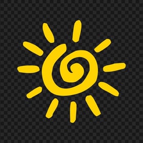 HD Yellow Sun Hand Drawn PNG