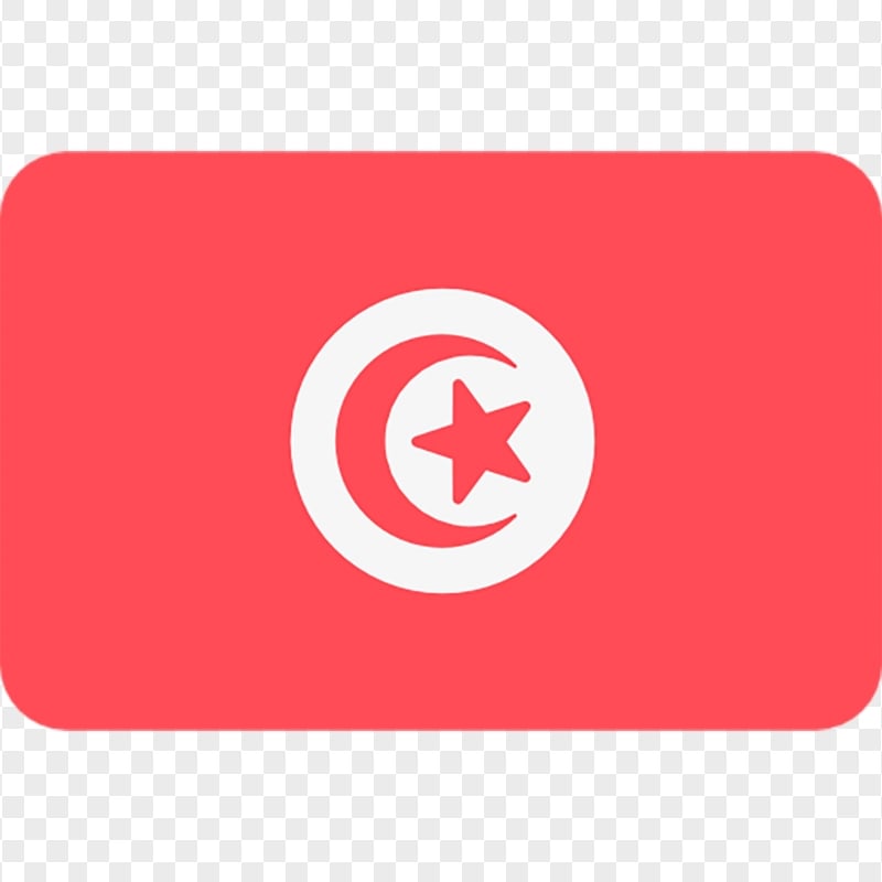 Flat Tunisia Flag Icon PNG