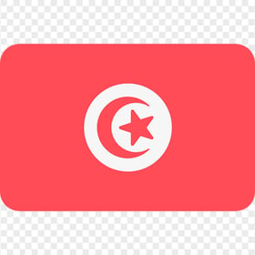 Flat Tunisia Flag Icon PNG