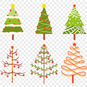 Collection Of Christmas Vector Palms Trees FREE PNG