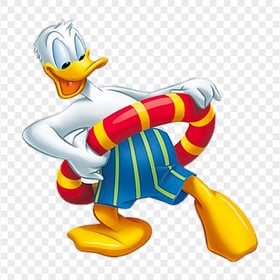 HD Donald Duck Swim Ring Summer Beach PNG