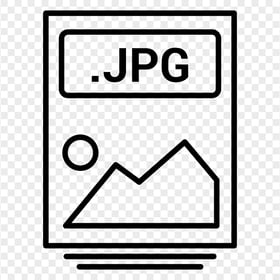 JPG File Outline Black Icon PNG