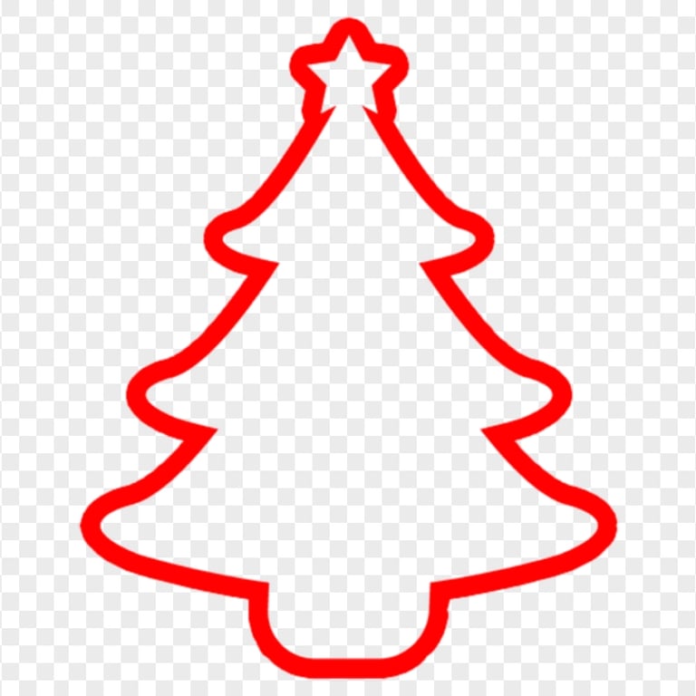 HD Simple Outline Christmas Tree Green Silhouette Icon PNG Citypng
