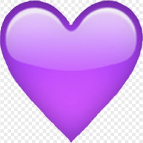 Purple Heart Love Emoji Symbol