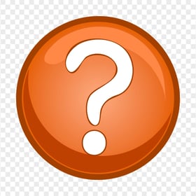 PNG Orange & White Clipart Circle Question Mark Icon
