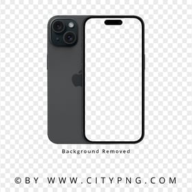 Black Apple iPhone 15 Mockup FREE PNG