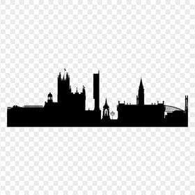 Manchester City Skyline Black Silhouette HD PNG