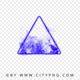 Neon Dark Blue Triangle With Smoke HD Transparent PNG