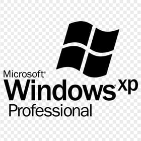 Windows Xp Professional Black Logo HD PNG