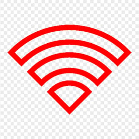 Download HD Wifi Red Outline Logo Icon Symbol PNG