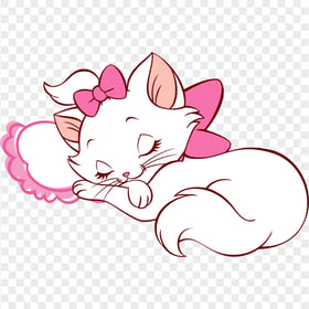 Marie The White Cute Kitten Sleeping HD Transparent PNG