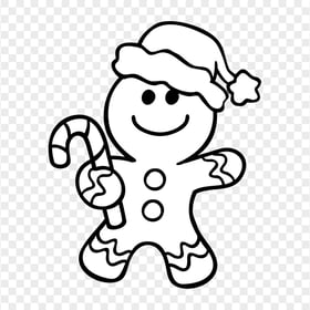 HD Christmas Gingerbread Man Coloring Book PNG
