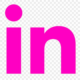 HD Pink Linkedin IN Icon Text Symbol Sign PNG