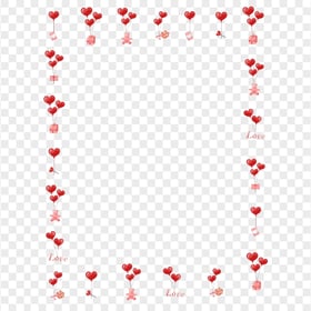 HD Beautiful Valentines Items Frame PNG