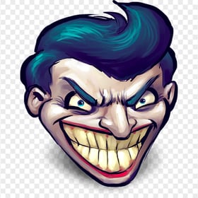 Cartoon Joker Head Face Clipart