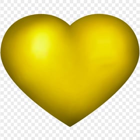 HD Yellow Heart Love Valentine Day Romantic PNG