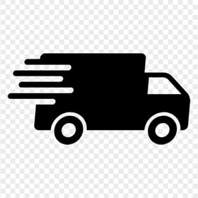 Fast Delivery Black box truck Icon Image PNG